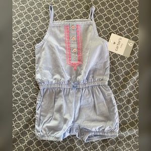 Baby Carter’s Striped Blue and Pink Summer Romper